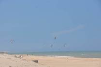 Condições ideais para a prática de kitesurf em Cumbuco - CE